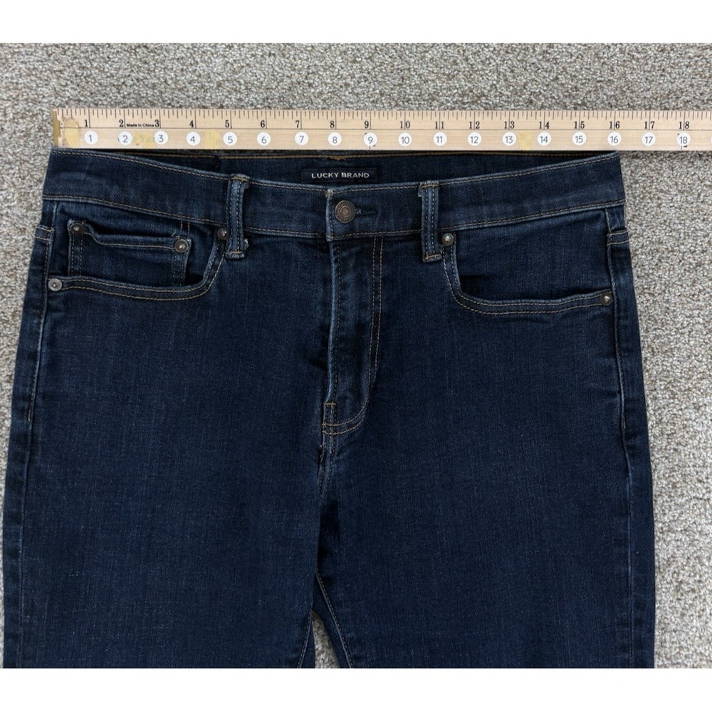 Lucky Brand 223 Straight Jeans Mens Size 32 Blue HULA Wash Cotton Tencel Coolmax - Picture 8 of 12